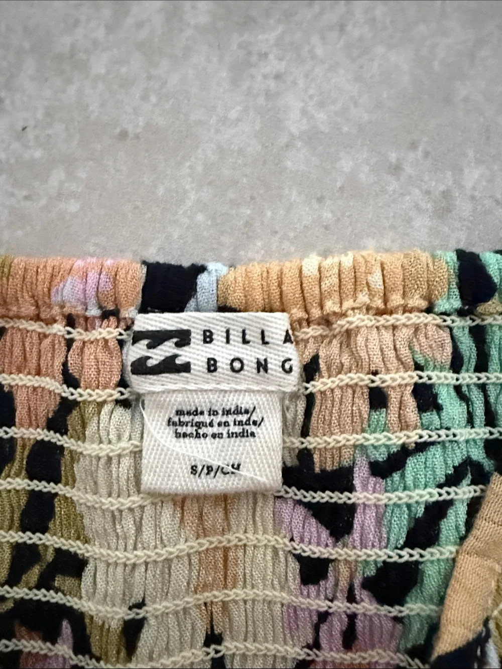 Billabong Black Floral Maxi Dress with Pink, Yellow & Green Print - Picture 3 of 3